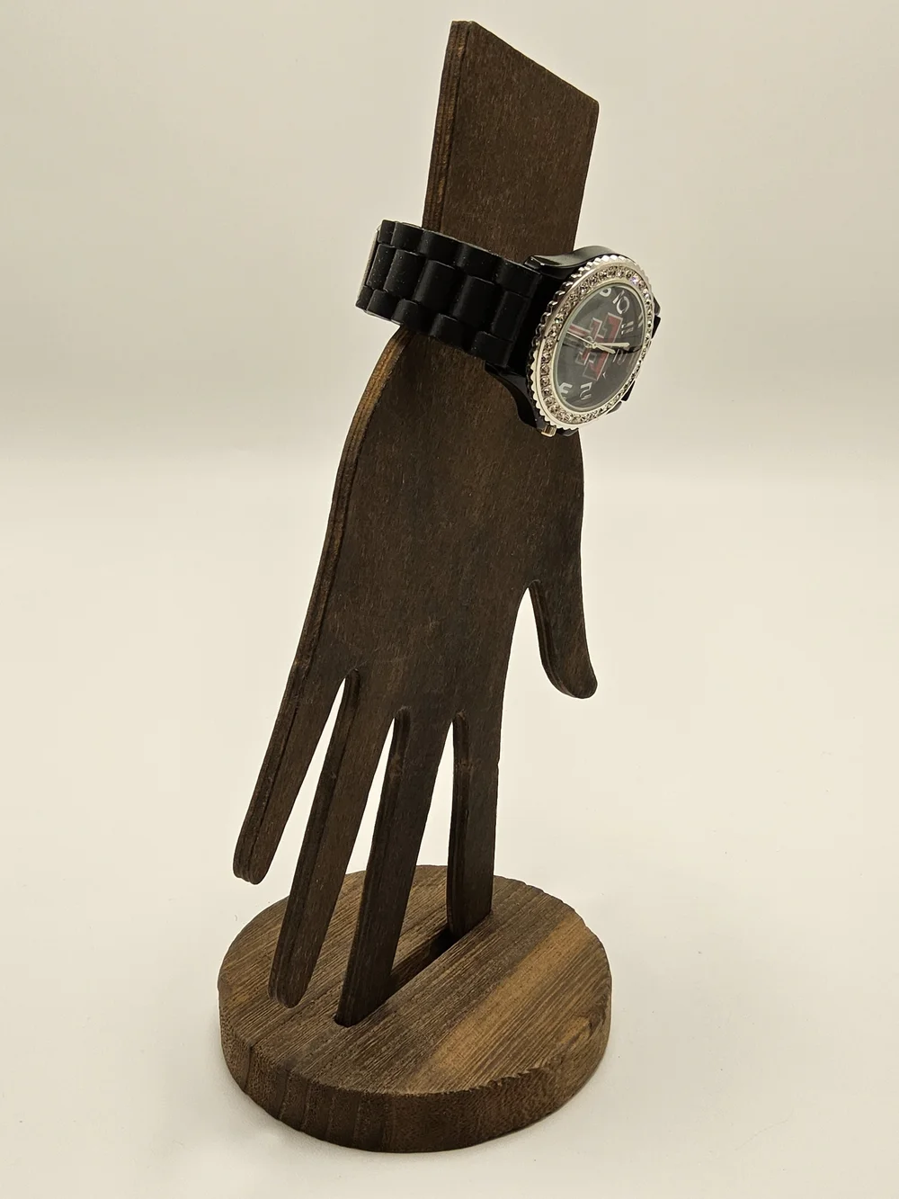 Texas Tech Red Raiders Rhinestone Bezel Wristwatch (Black Silicone Strap) ​Descr